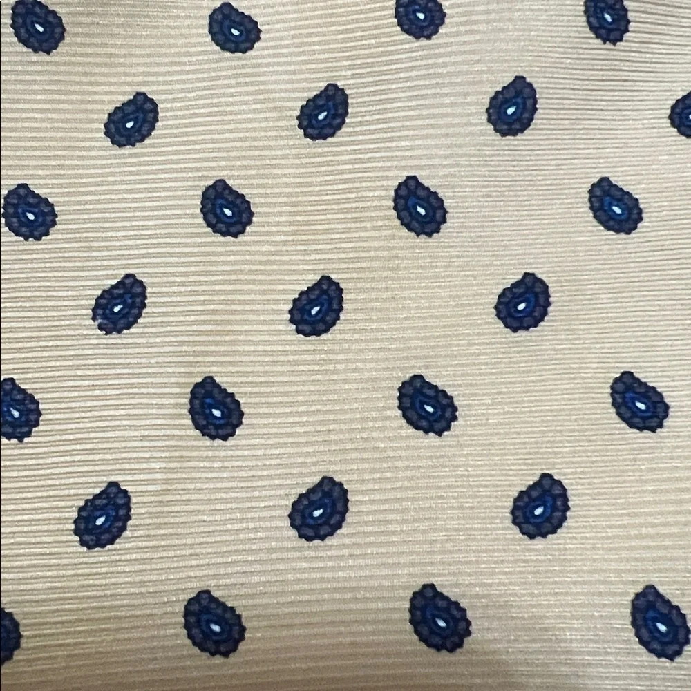 Robert Talbott- Rochester big and Tall Gold and Black Polka Dot Tie